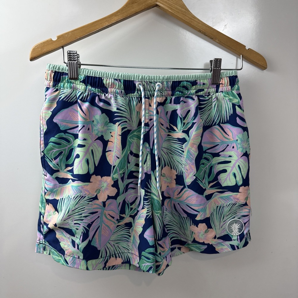 Chubby Swim Suit (Size Small  ) Shorts Swim Suit Tropically Flowers 5 Inseam